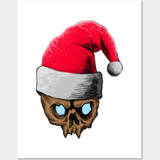 Skull santa Posters and Art